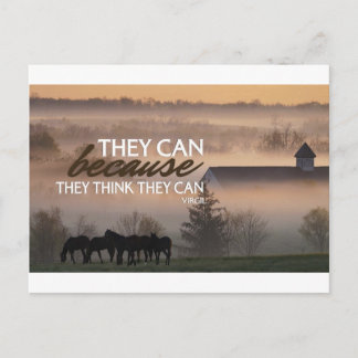 Postal Cita inspiradora de Virgil