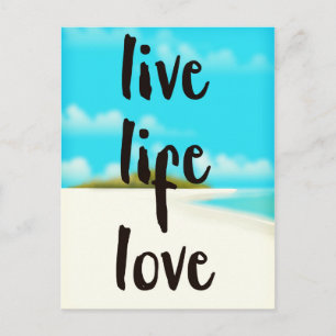 Postal Cita inspiradora de Vive la vida ama