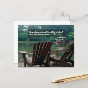 Postal Cita Inspiradora de William DeMille "Bite off"