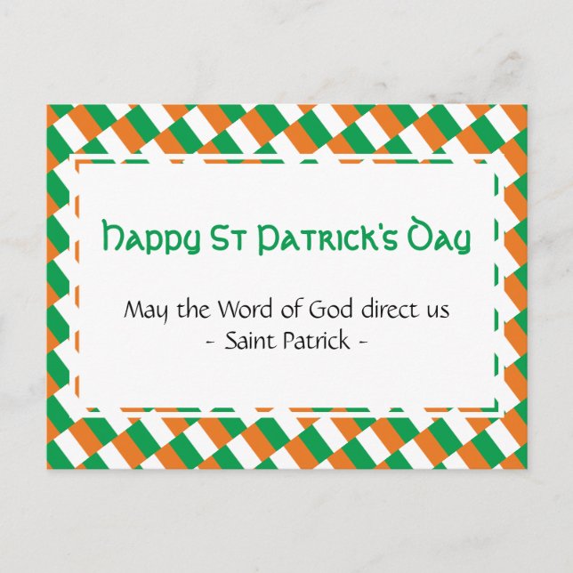 Postal Cita Inspiradora DEL DÍA DE SAN PATRICK (Anverso)