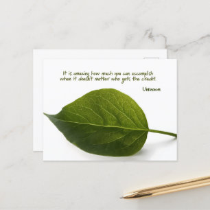 Postal Cita Inspiradora "Increíble trabajo en equipo"