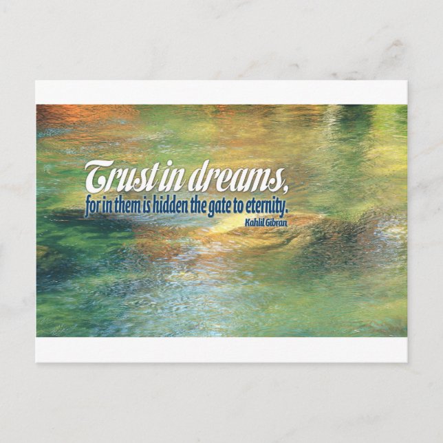 Postal Cita inspiradora — Kahlil Gibran (Anverso)