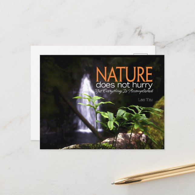 Postal Cita Inspiradora lao zu "Naturaleza" (Anverso/Reverso In Situ)