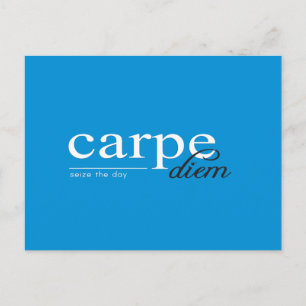 Postal Cita Inspiradora motivacional azul