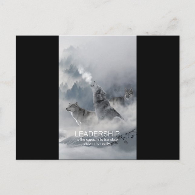 Postal cita inspiradora motivadora de liderazgo (Anverso)