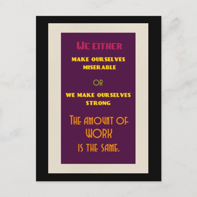 Postal Cita Inspiradora positiva sobre la vida (Anverso)