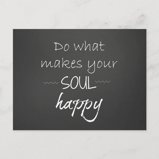 Postal Cita inspiradora: Soul Happy (Anverso)