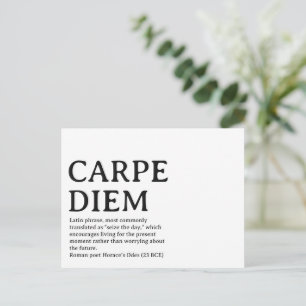 Postal Cita latina Carpe Diem