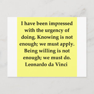 Postal cita leonardo da vinci
