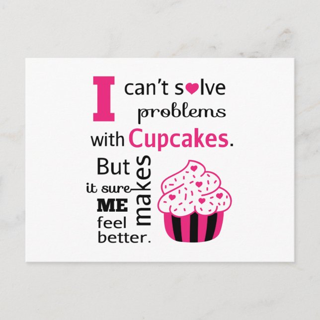 Postal Cita linda de Cupcake, Felicidad (Anverso)