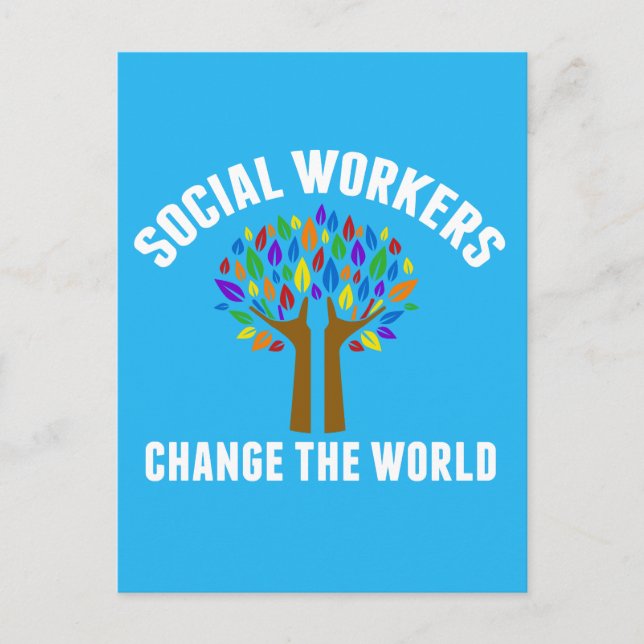 Postal Cita linda de trabajo social (Anverso)