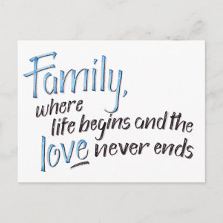 Postal Cita manuscrita de la familia