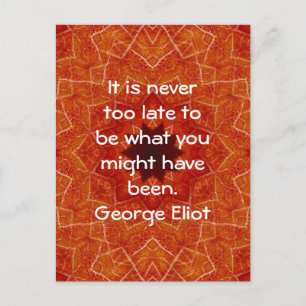 Postal Cita motivacional Inspiradora de George Eliot
