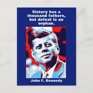 Postal Cita motivacional inspiradora de JFK John F. Kenne