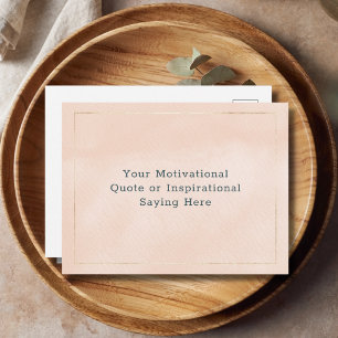 Postal Cita Motivacional Inspiradora DIY Rosa Claro