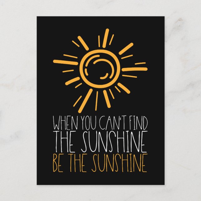 Postal Cita motivacional: Sea el sol (Anverso)