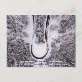 Postal Cita motivacional "Viaja por ese camino"