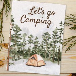 Postal Cita personalizada Camping acuático en la naturale