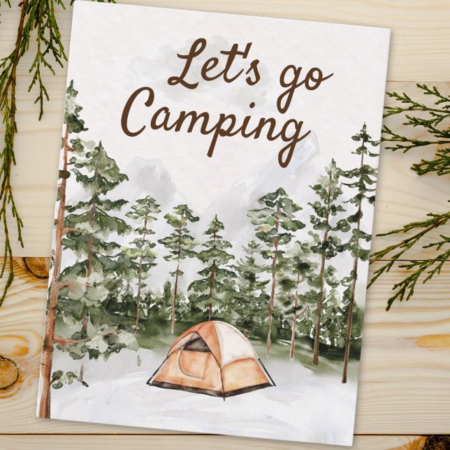 Postal Cita personalizada Camping acuático en la naturale (Close up)