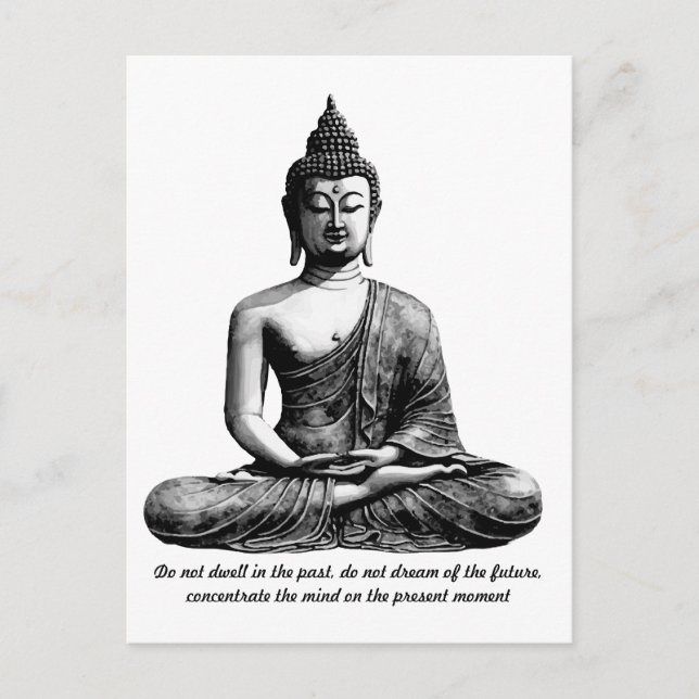 Postal Cita personalizada de Buddha Shirt ?regalo para el (Anverso)