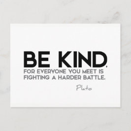 Postal CITA: Platón: Sé amable