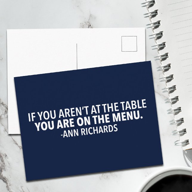 Postal Cita política motivacional de Ann Richards (Subido por el creador)