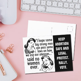 Postal Cita pro elección Personalizado político humor fem