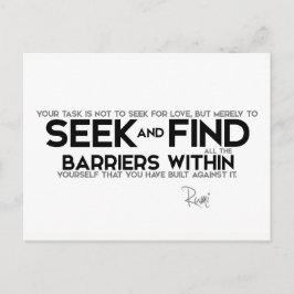 Postal CITA: Rumi: Barreras dentro de ti