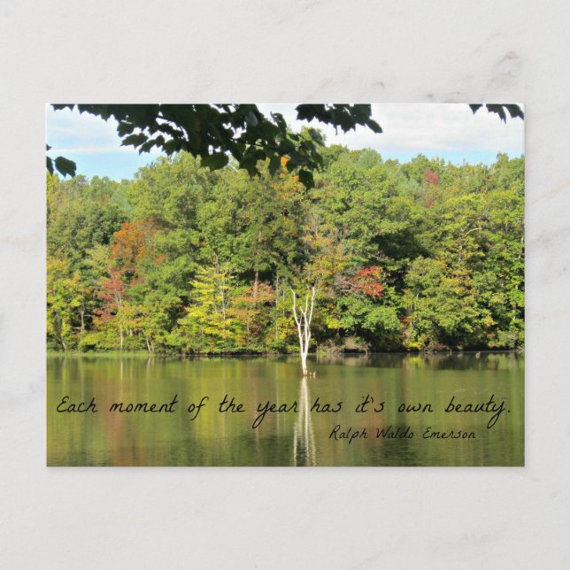 Postal Cita sobre las estaciones de R.W. Emerson (Anverso)