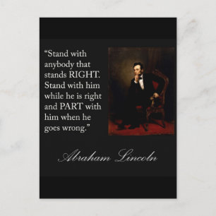 Postal Cita "soporte de Abraham Lincoln con cualquiera… "