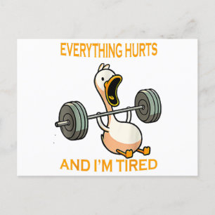 Postal Cita todo duele y estoy cansado