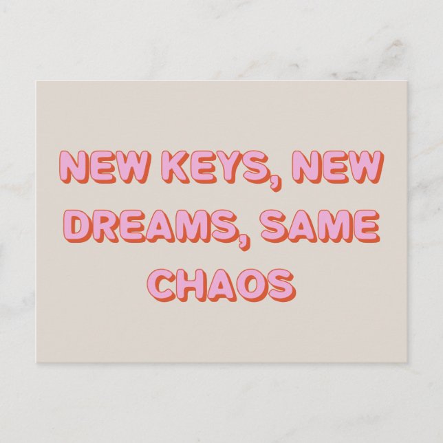 Postal Cita única divertida que hemos movido nueva ruta d (Anverso)