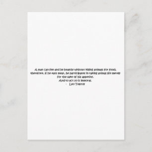 Postal Cita vegetariana de Tolstoy