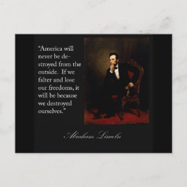 Postal Cita y retrato de Abraham Lincoln