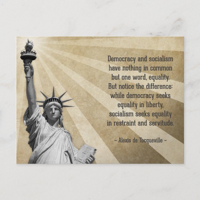 Postal Citación de Alexis de Tocqueville (Anverso)