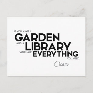 Postal Citas: Cicerón: Un jardín y una biblioteca