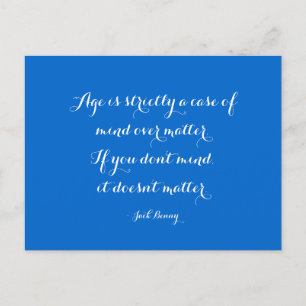 Postal Citas cotizables - edad y actitud