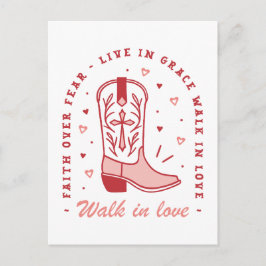 Postal Citas cristianas chicas caminan en una estética am