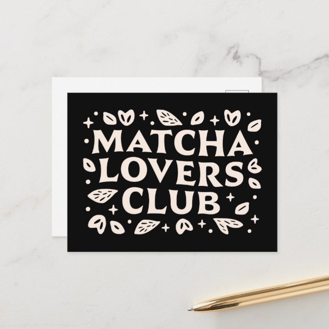 Postal Citas de amante de Matcha (Anverso/Reverso In Situ)