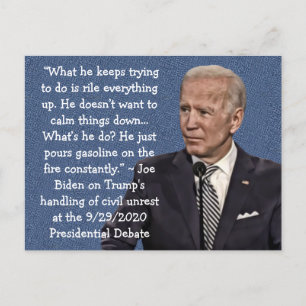 Postal Citas de Biden sobre Trump en el debate del 29 de 