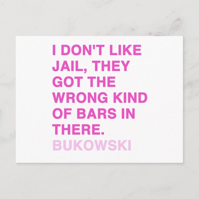 Postal Citas de Charles Bukowski (Anverso)