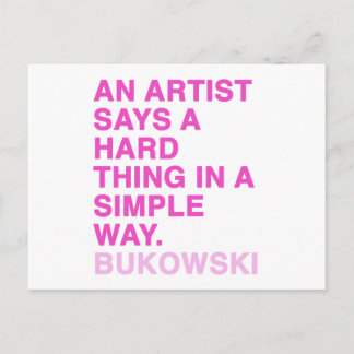 Postal Citas de Charles Bukowski