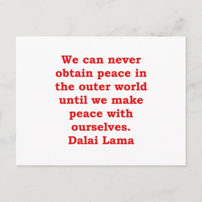 Postal citas de dalai lama (Anverso)