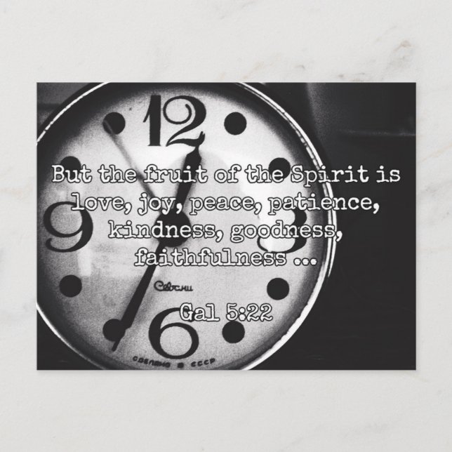 Postal Citas de Dios: Gal 5:22 — "Fruta del Espíritu" (Anverso)