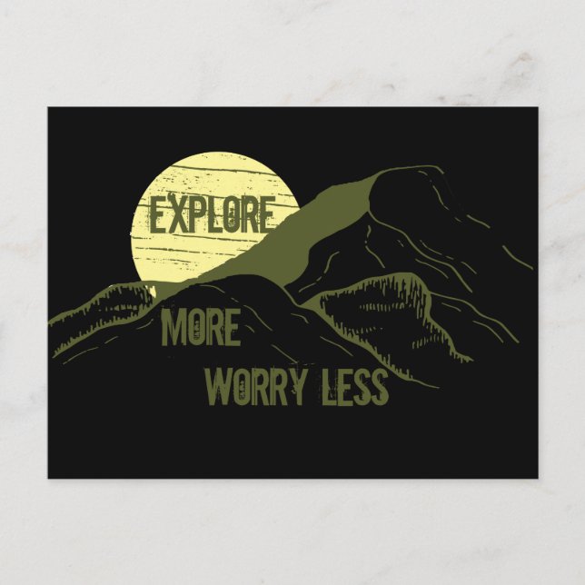 Postal Citas de excursionismo motivacionales (Anverso)
