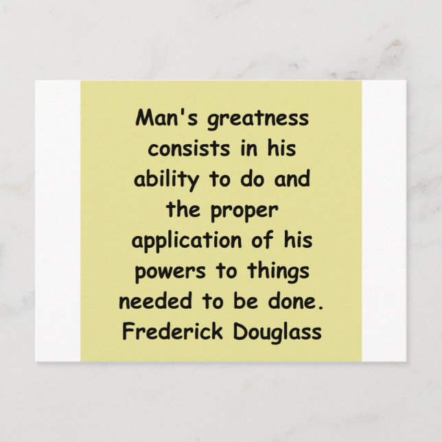 Postal citas de frederick douglass (Anverso)