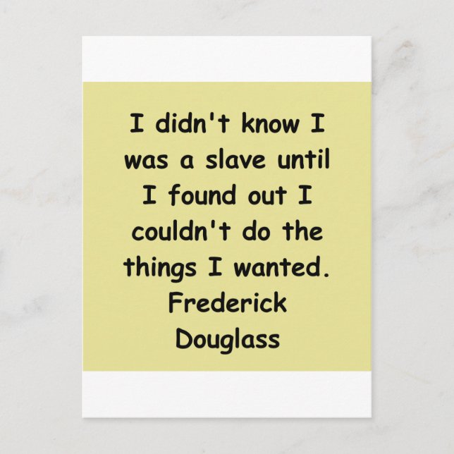 Postal citas de frederick douglass (Anverso)