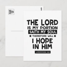 Citas de Lamentaciones 3:24 El Señor es Mi Porción