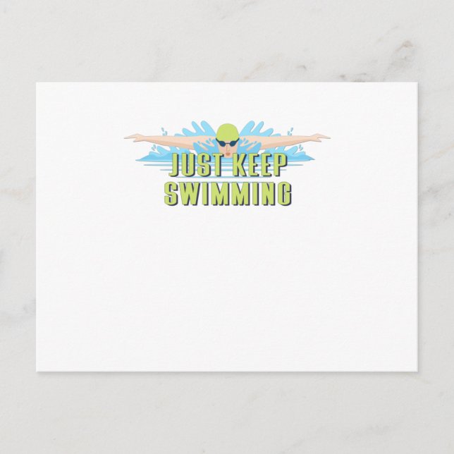 Postal Citas de Swimmer : Sólo Mantenga el baño | amante  (Anverso)
