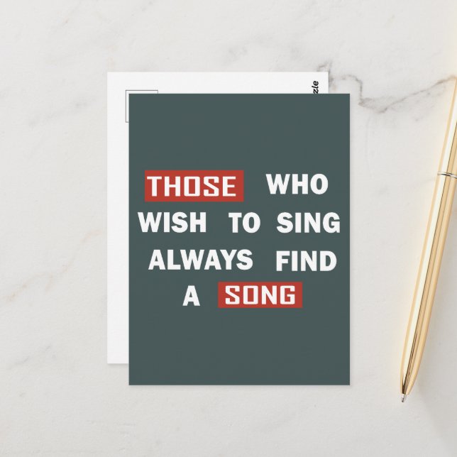 Postal Citas de vida motivacionales (Anverso/Reverso In Situ)